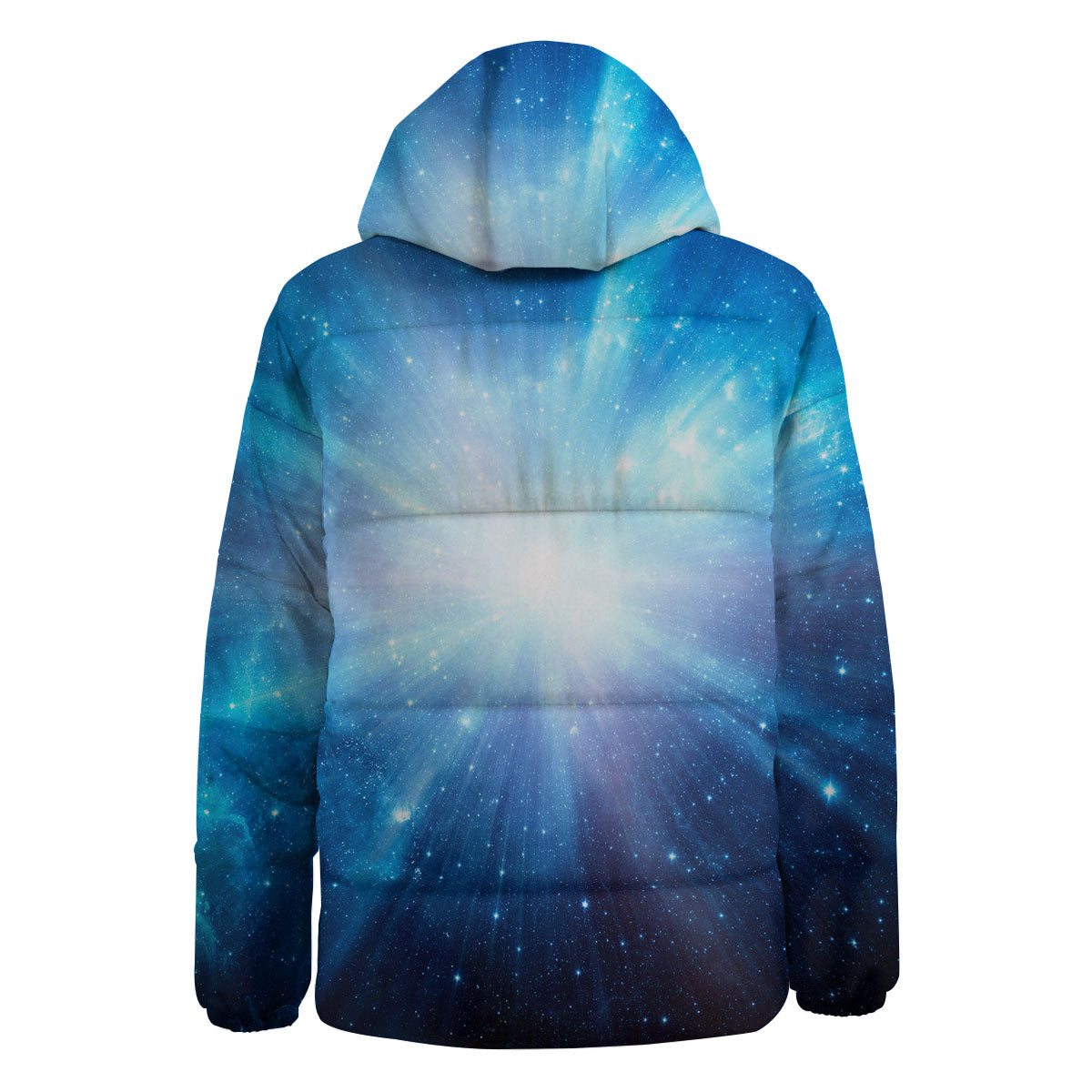 Space Light Blue Print Down Jacket-grizzshop