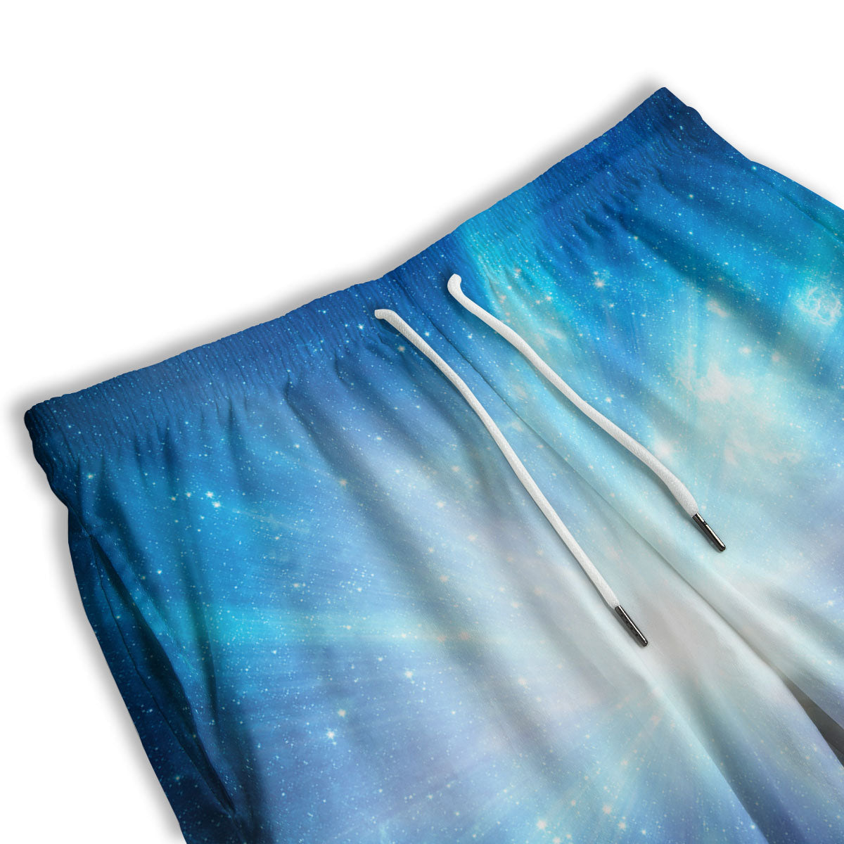 Space Light Blue Print Men's Athletic Shorts