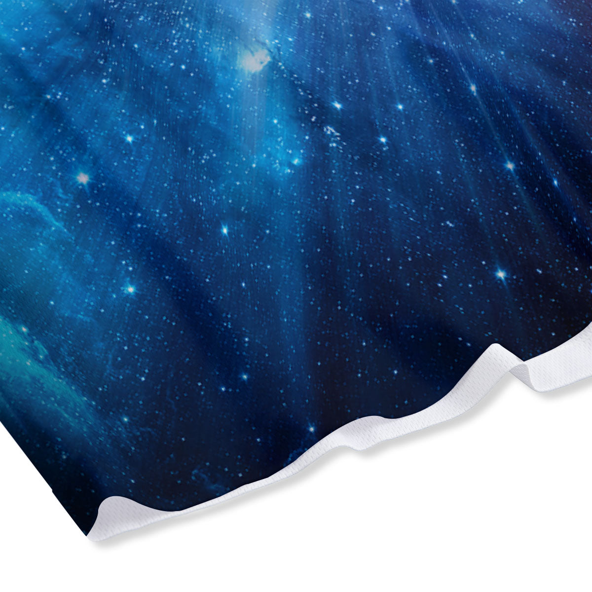 Space Light Blue Print Mesh Shorts