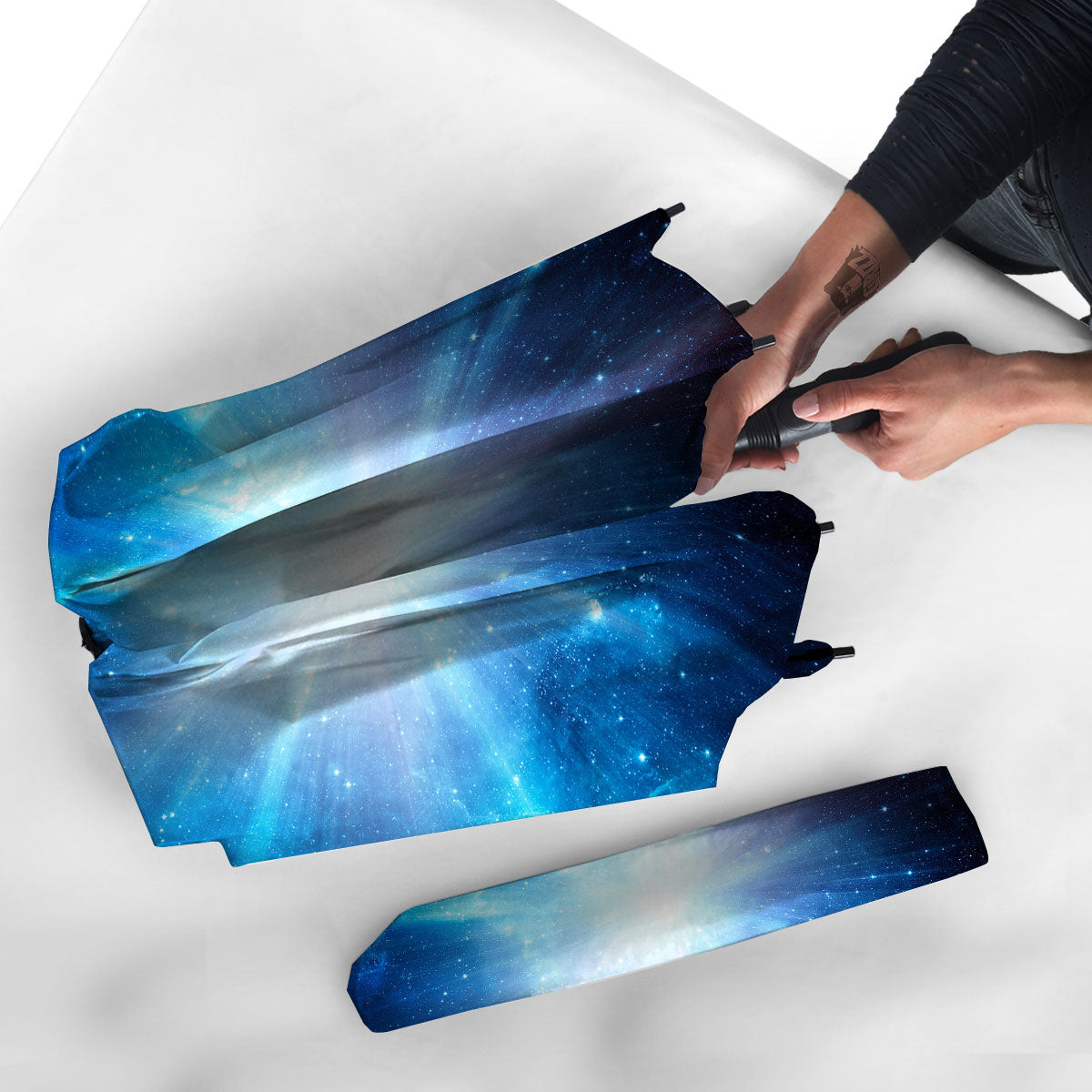 Space Light Blue Print Umbrella-grizzshop