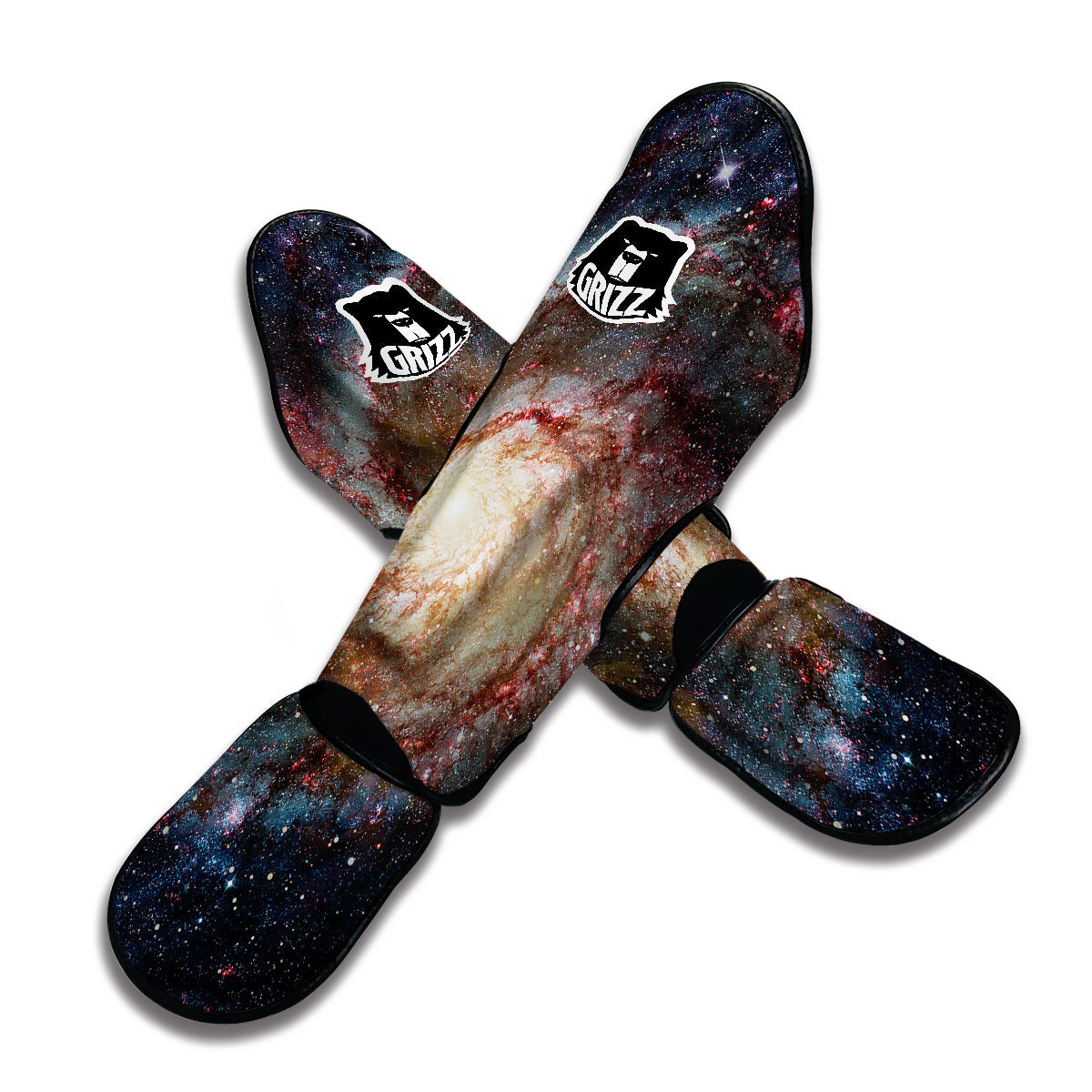 Space Milky Way Galaxy Print Muay Thai Shin Guards-grizzshop