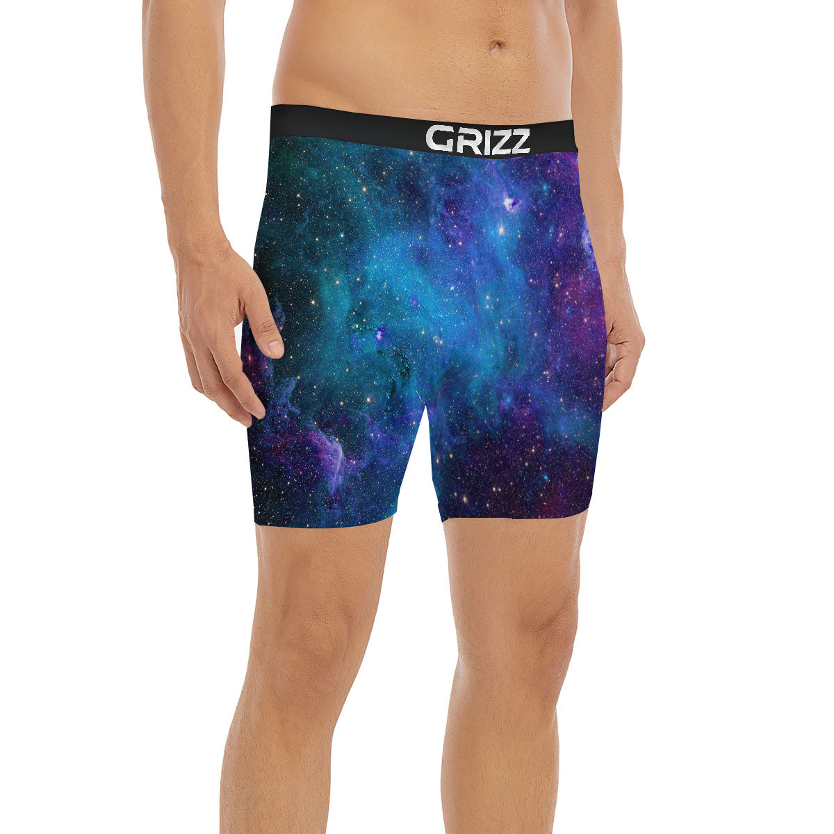 Space Nebula Print Boxer Briefs-grizzshop