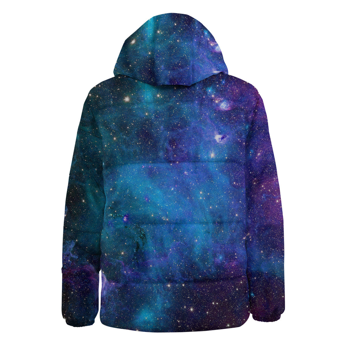 Space Nebula Print Down Jacket-grizzshop