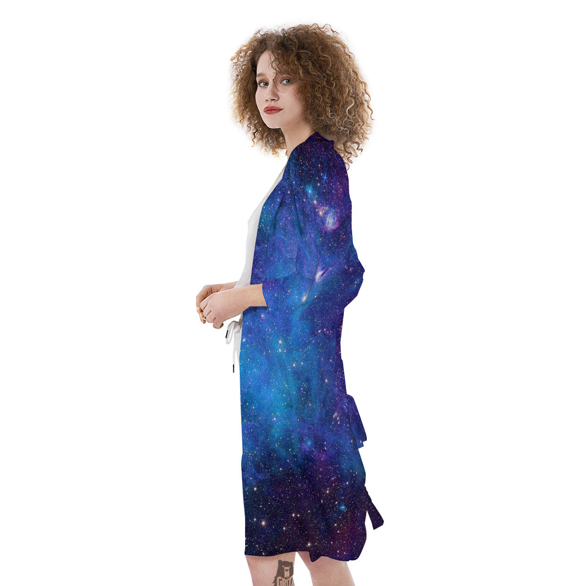 Space Nebula Print Kimono-grizzshop