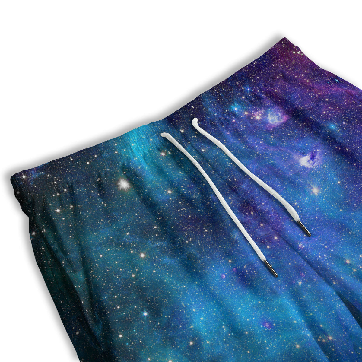 Space Nebula Print Men's Athletic Shorts