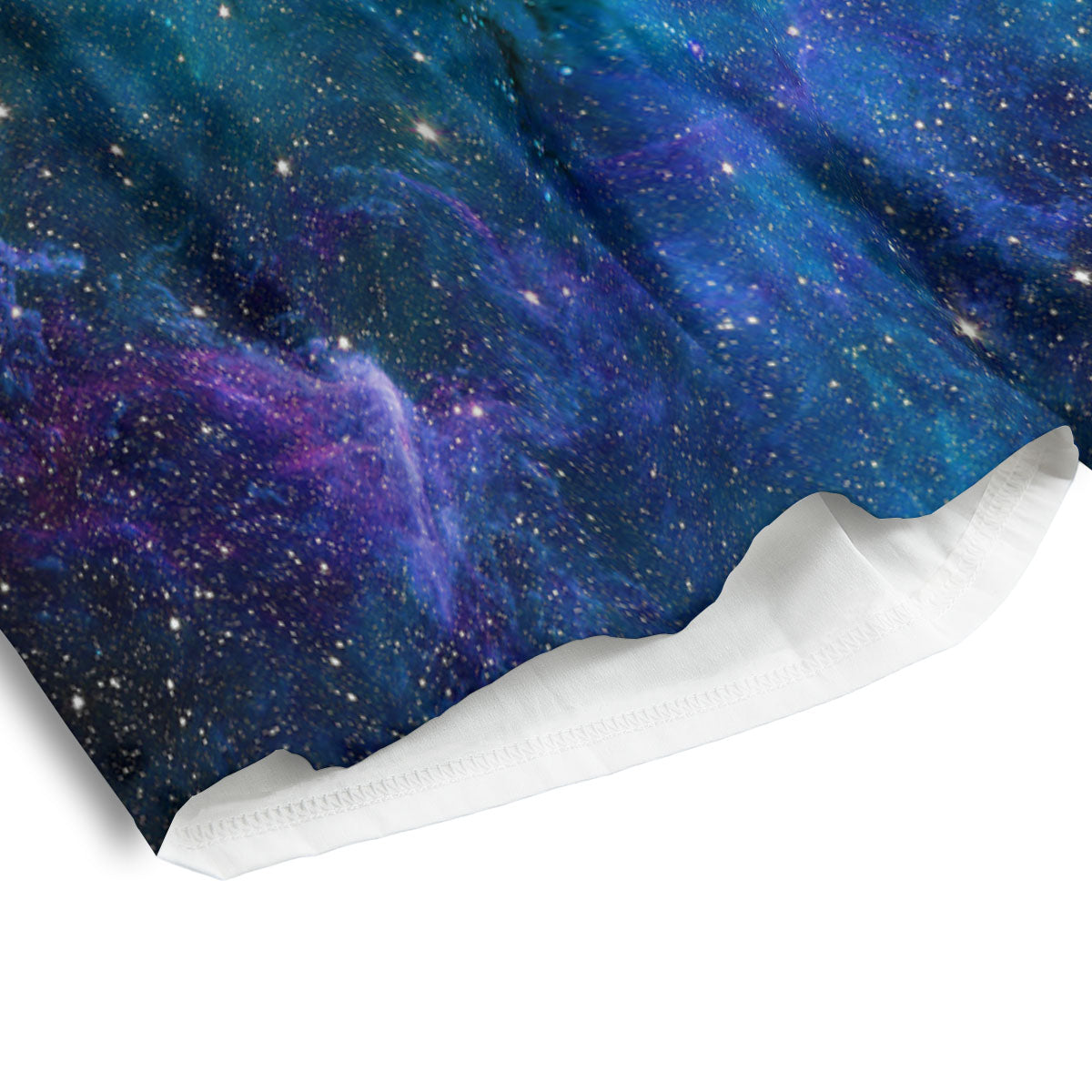 Space Nebula Print Men's Athletic Shorts