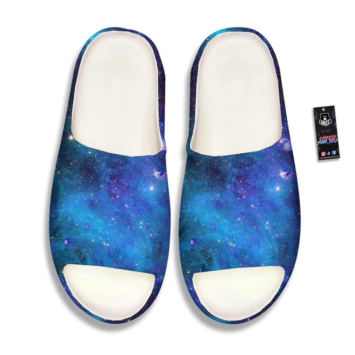 Space Nebula Print Sandals-grizzshop