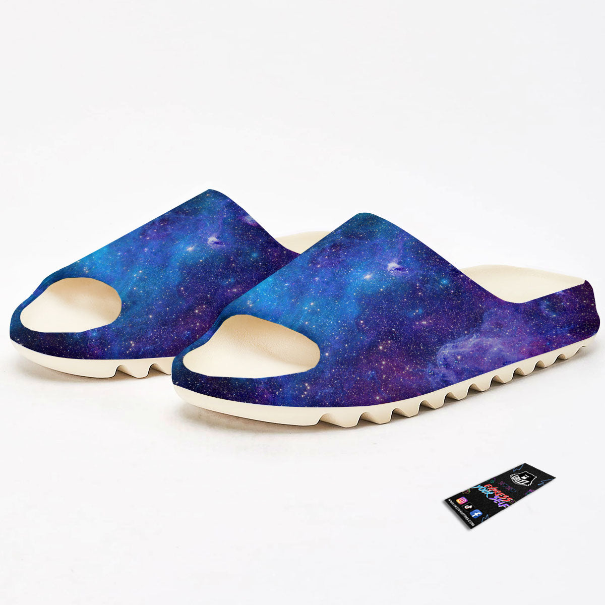 Space Nebula Print Sandals-grizzshop
