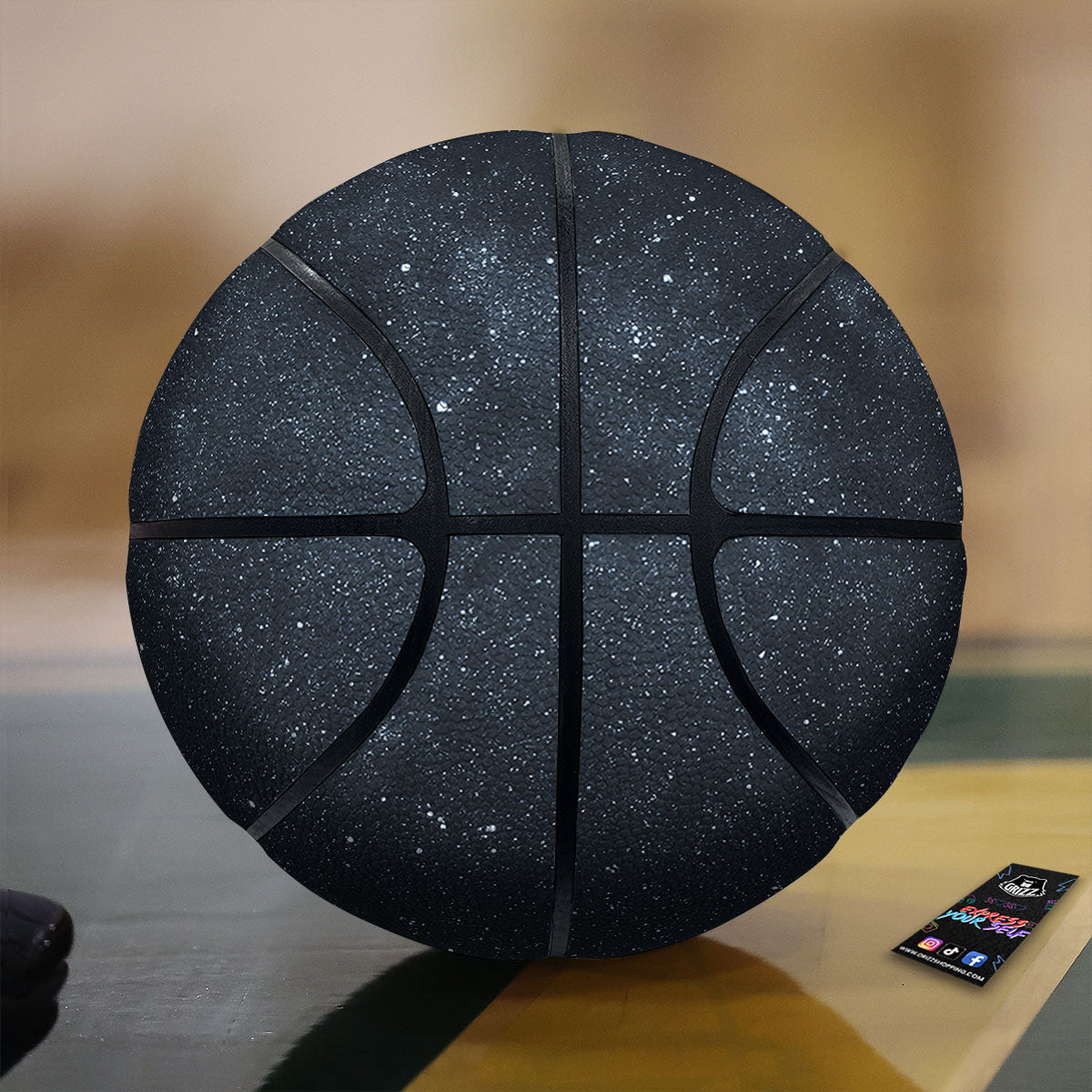 Sticks Lacrosse Ornate Wing Print Basketball