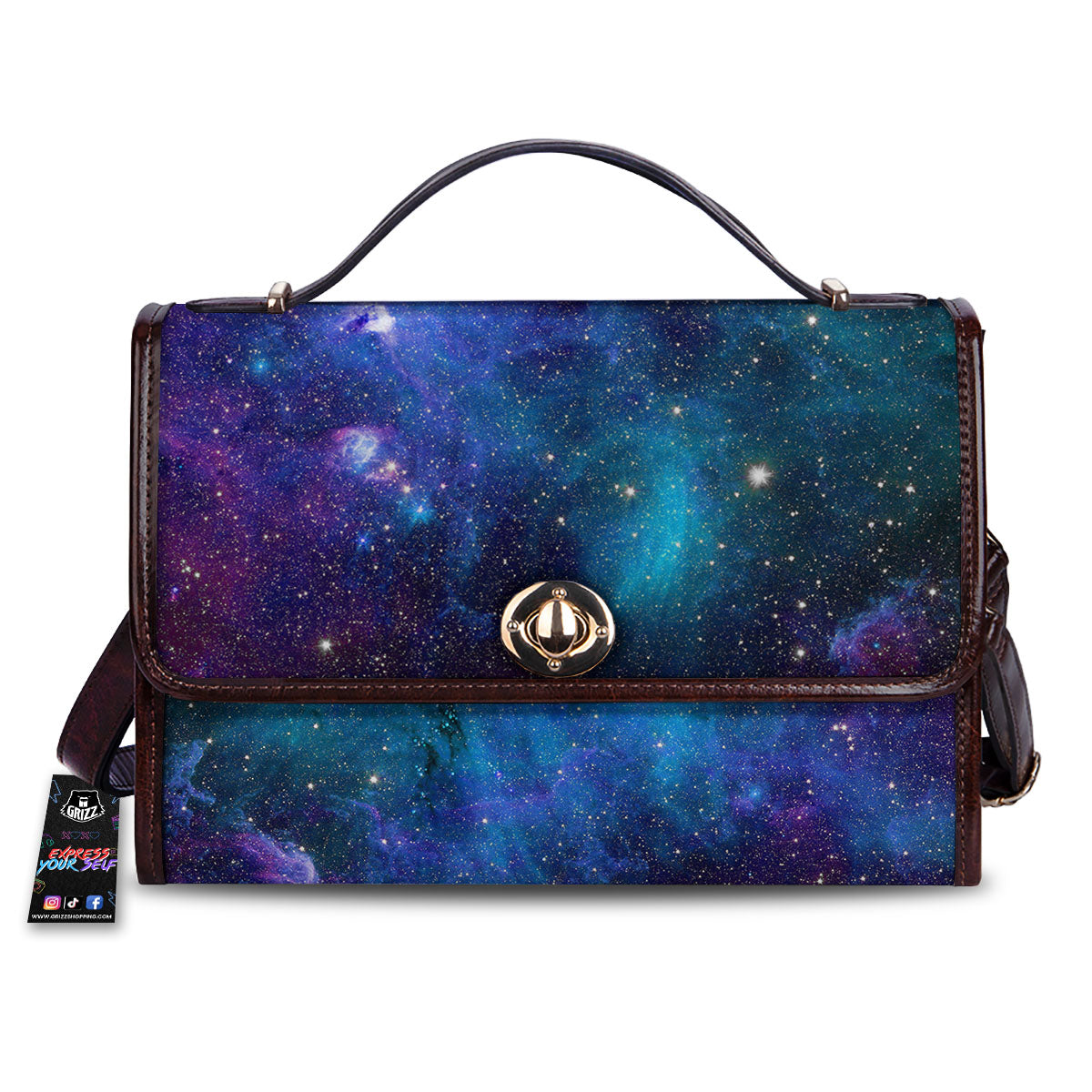 Space Nebula Print Women's Satchel Bag