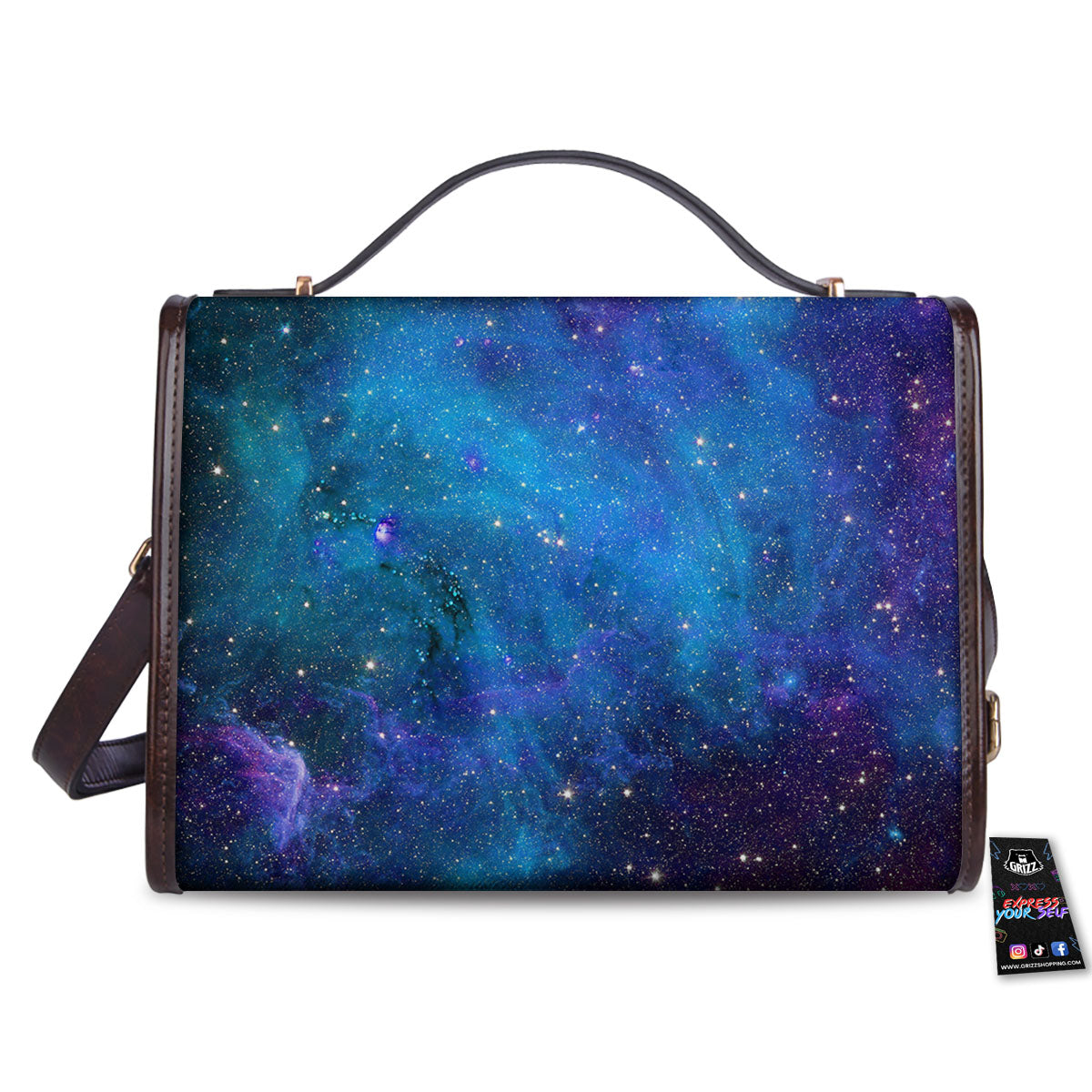 Space Nebula Print Women's Satchel Bag