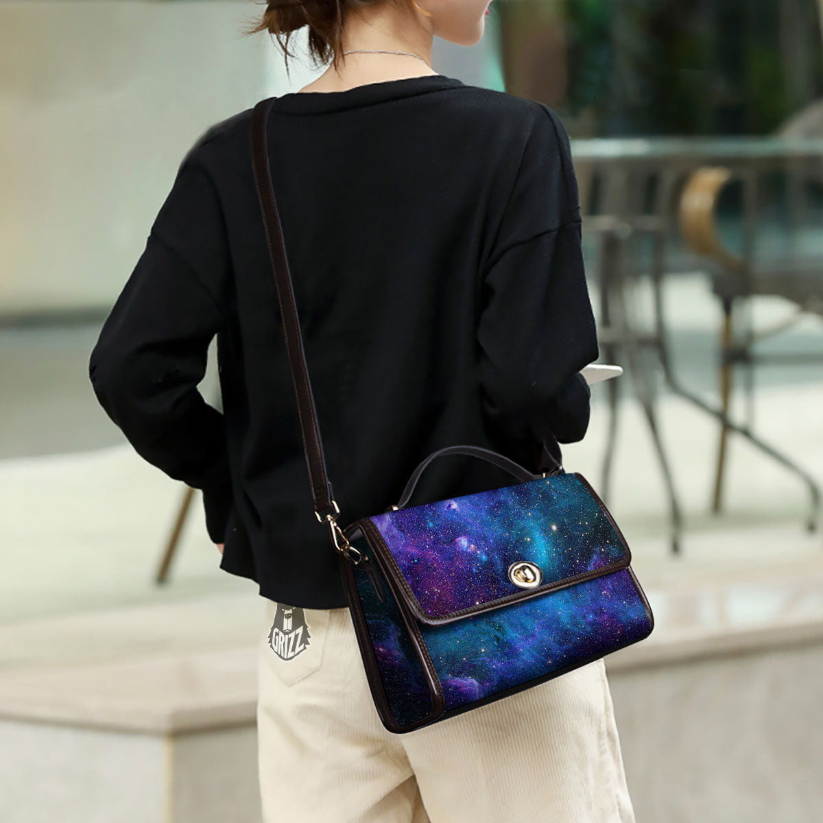 Space Nebula Print Women's Satchel Bag
