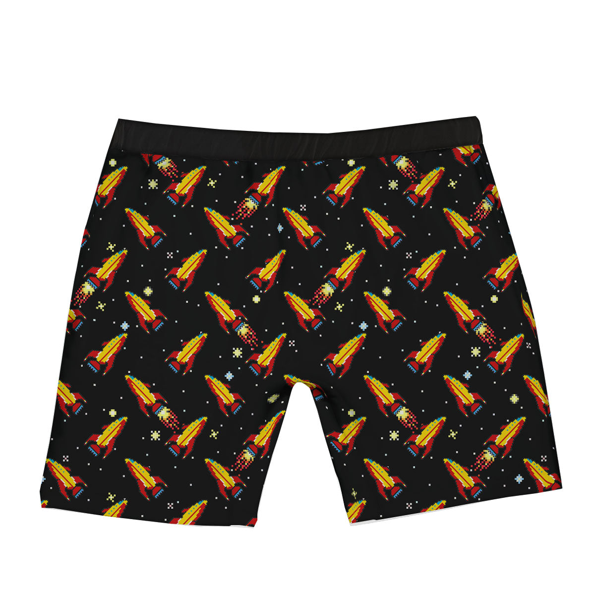 Spaceships Pixel Print Pattern Boxer Briefs-grizzshop