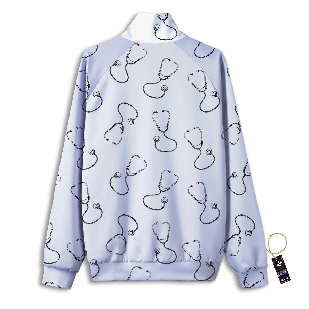 Spaceships Pixel Print Pattern Track Jacket-grizzshop