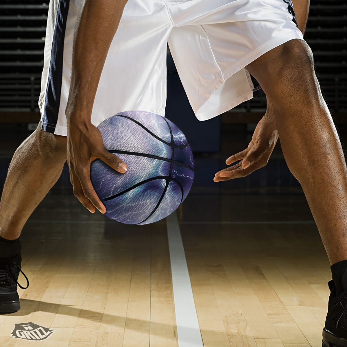 Spark Lightning Print Basketball-grizzshop