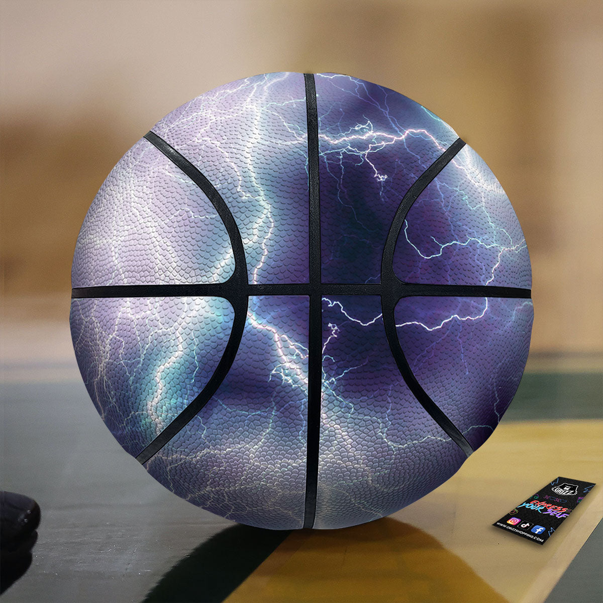 Spark Lightning Print Basketball-grizzshop