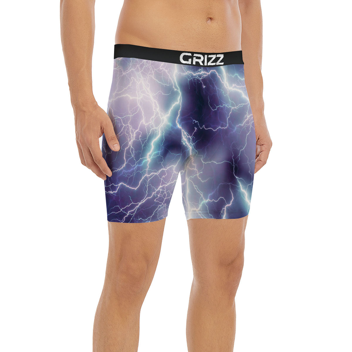 Spark Lightning Print Boxer Briefs-grizzshop
