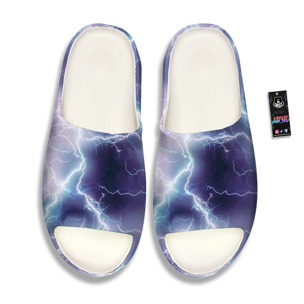 Spark Lightning Print Sandals-grizzshop
