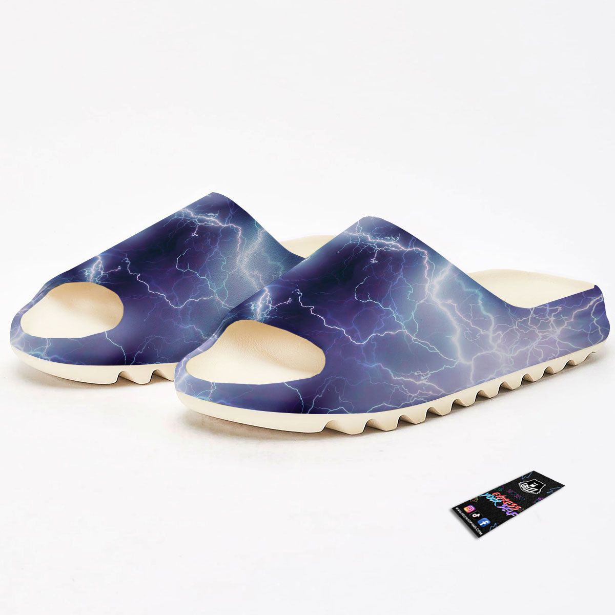 Spark Lightning Print Sandals-grizzshop