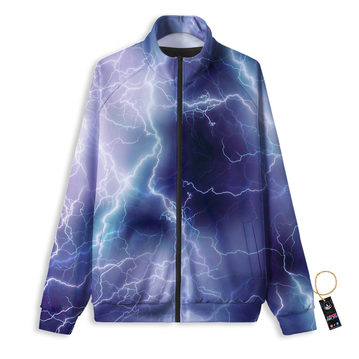 Spark Lightning Print Track Jacket-grizzshop