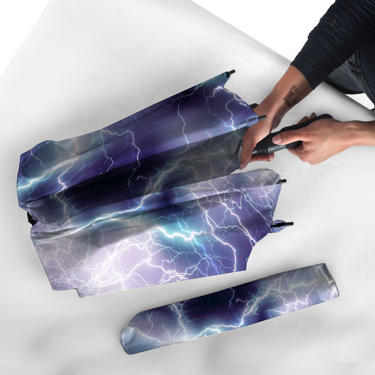 Spark Lightning Print Umbrella-grizzshop