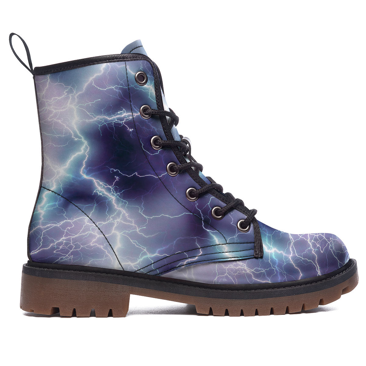 Spark Lightning Print Work Boots-grizzshop