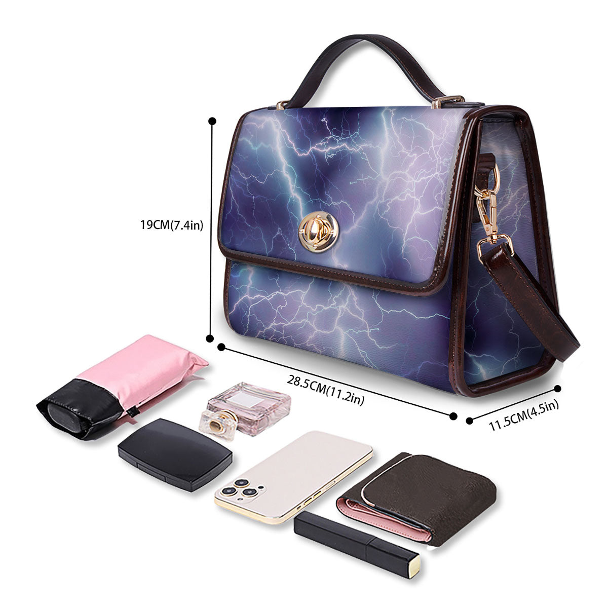 Spark Lightning Print Women's Satchel Bag