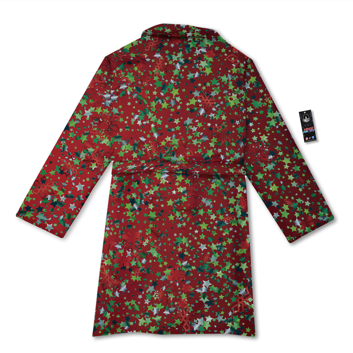 Sparkle Christmas Print Bathrobe-grizzshop