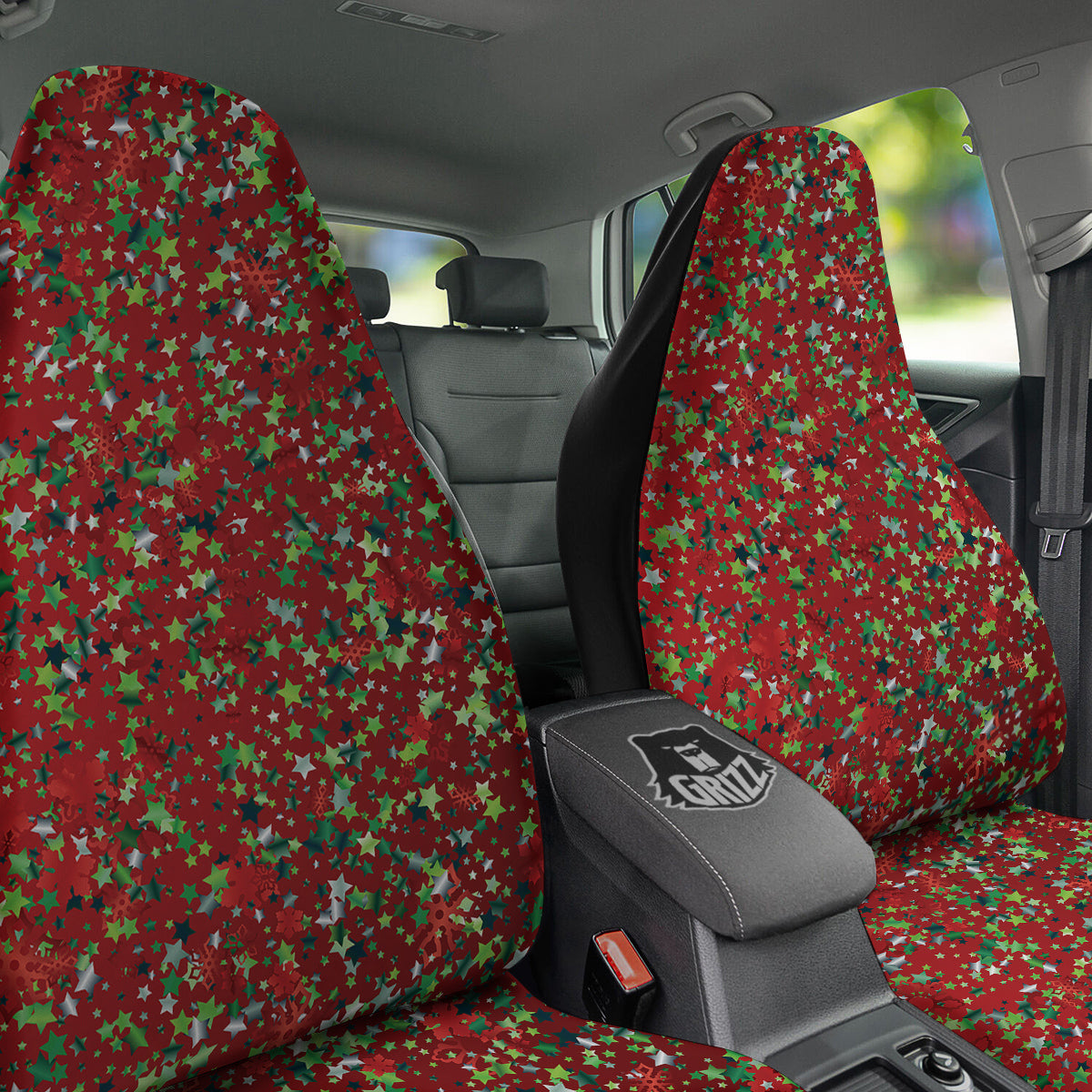 Sparkle Christmas Print Car Seat Covers-grizzshop