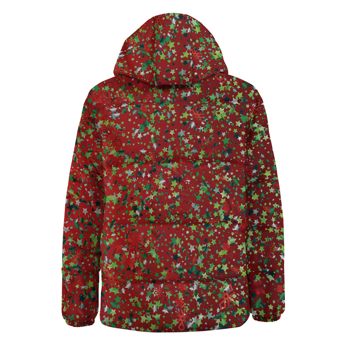 Sparkle Christmas Print Down Jacket-grizzshop