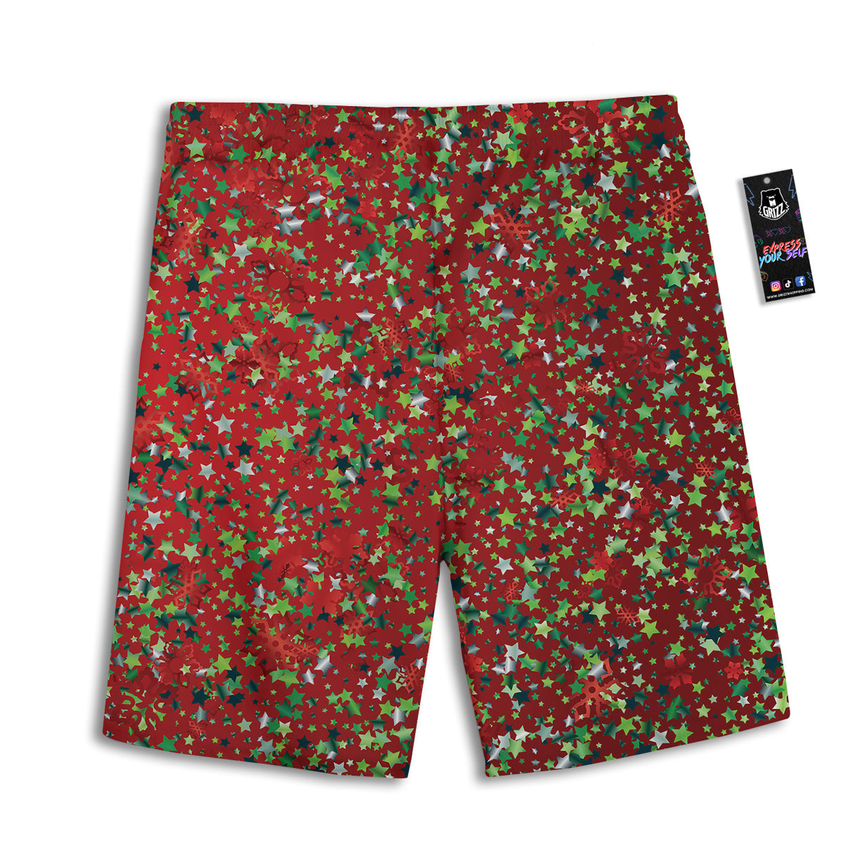 Sparkle Christmas Print Men's Athletic Shorts