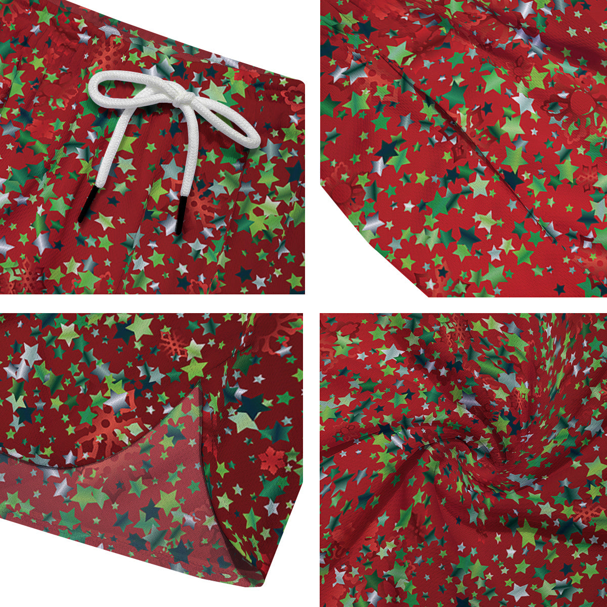 Sparkle Christmas Print Men's Running Shorts-grizzshop