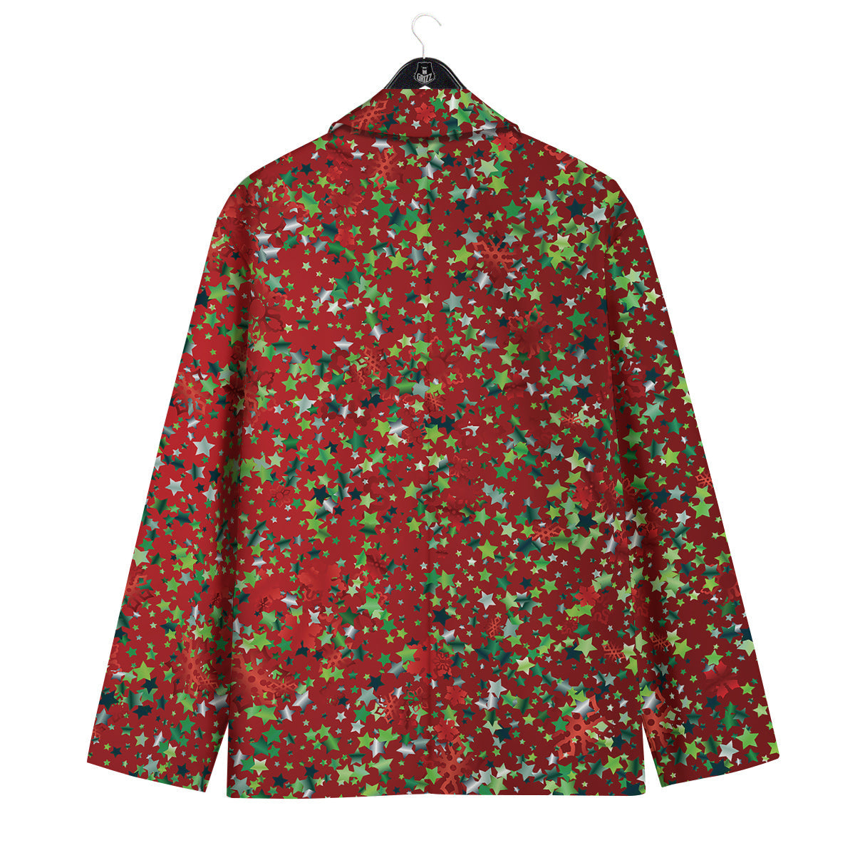 Sparkle Christmas Print Men's Sport Coat-grizzshop