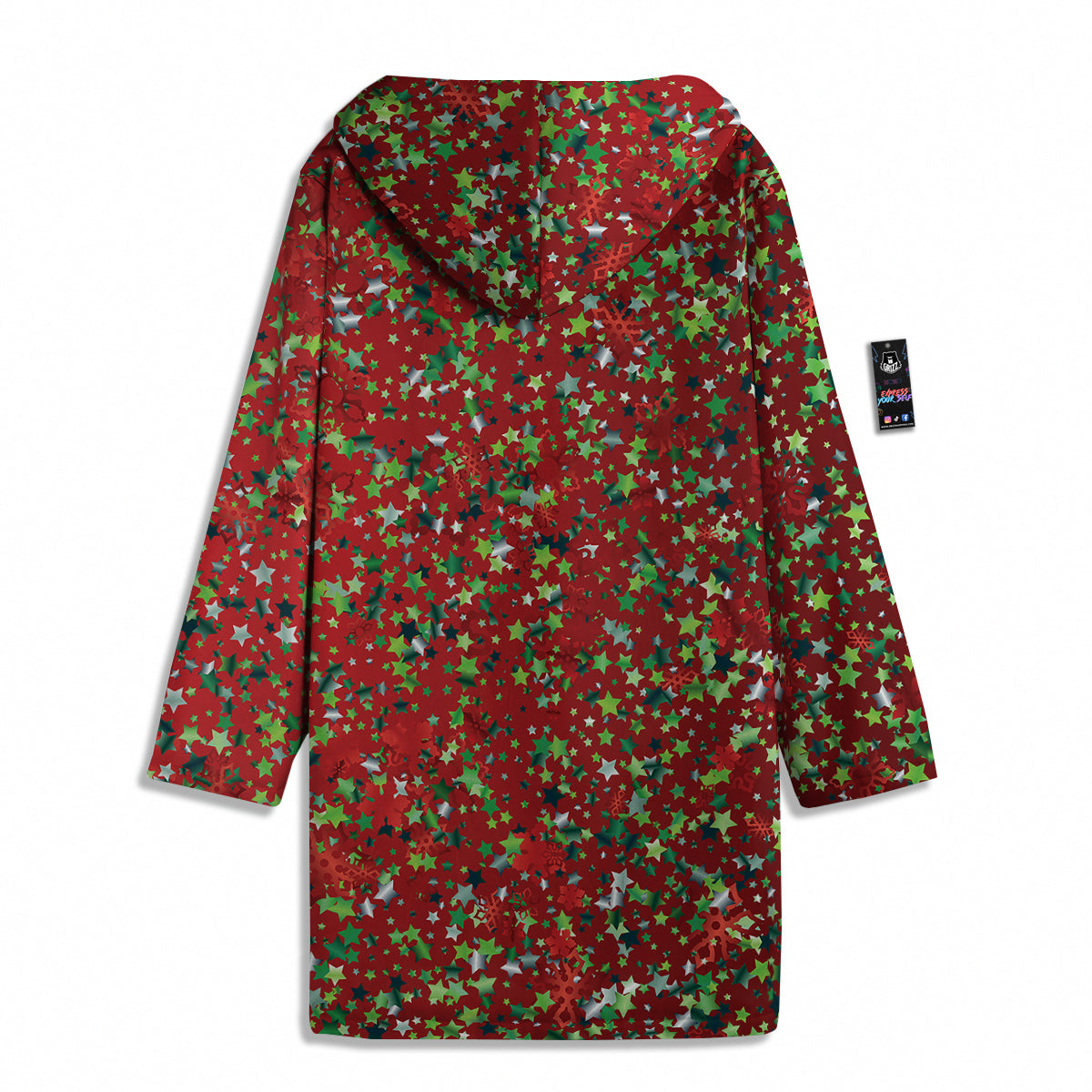Sparkle Christmas Print Men's Windbreaker Jacket-grizzshop