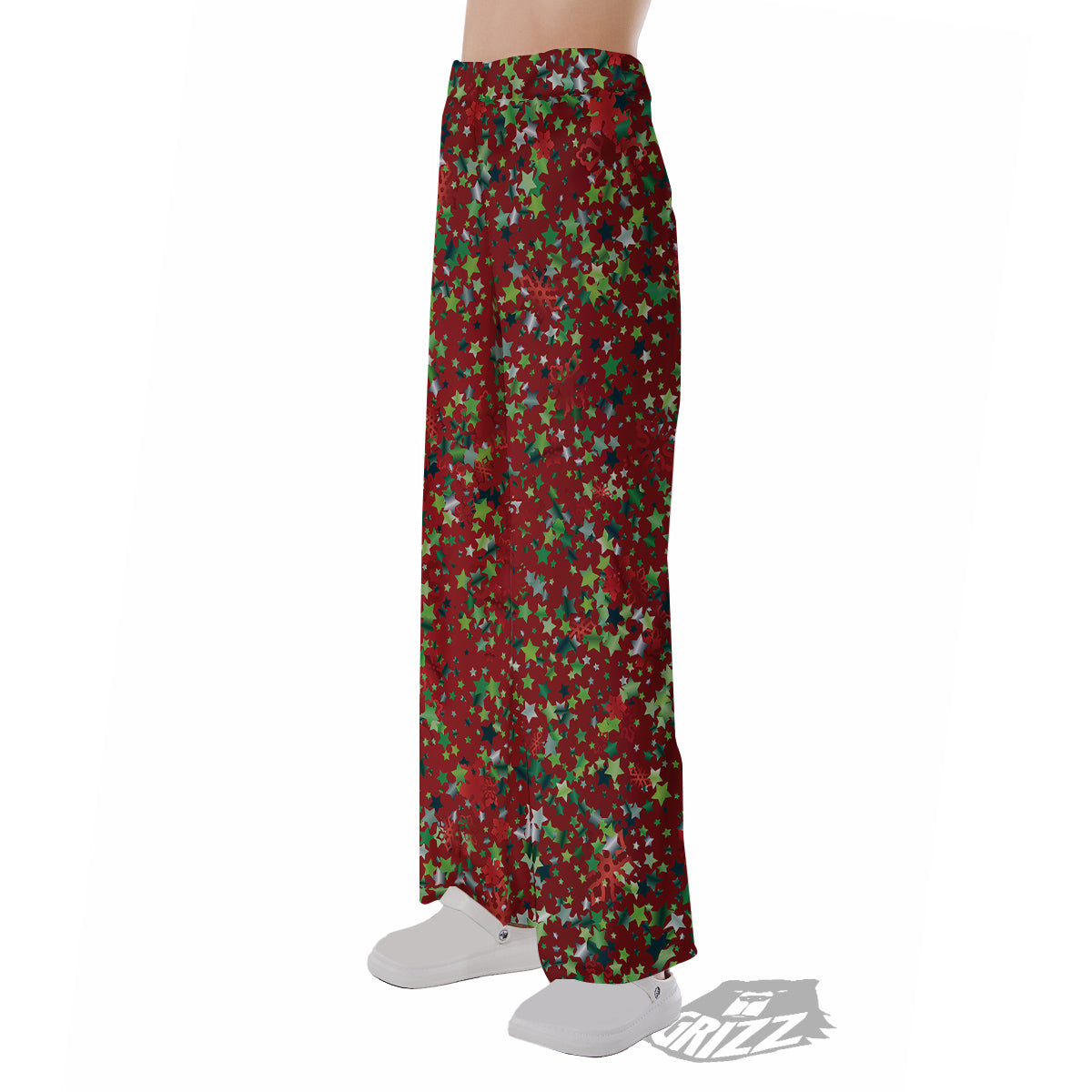 Sparkle Christmas Print Pajama Pants-grizzshop
