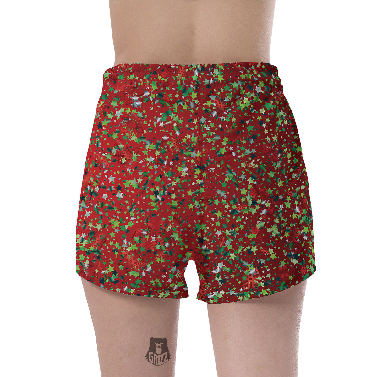 Sparkle Christmas Print Women's Shorts-grizzshop