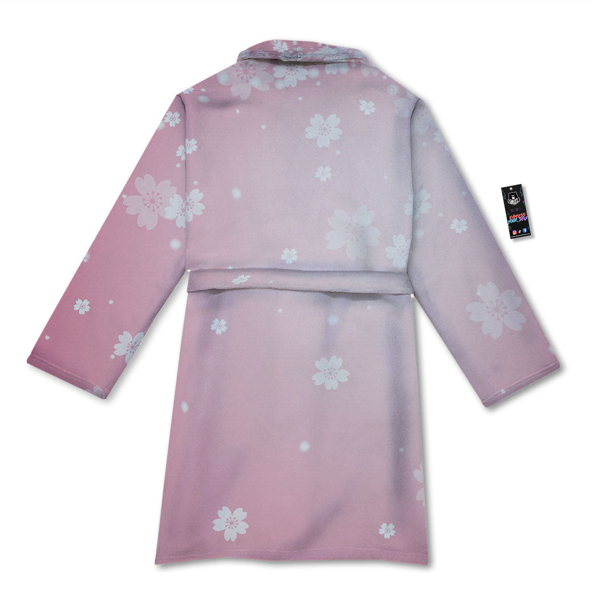 Sparkle Floral Print Bathrobe-grizzshop