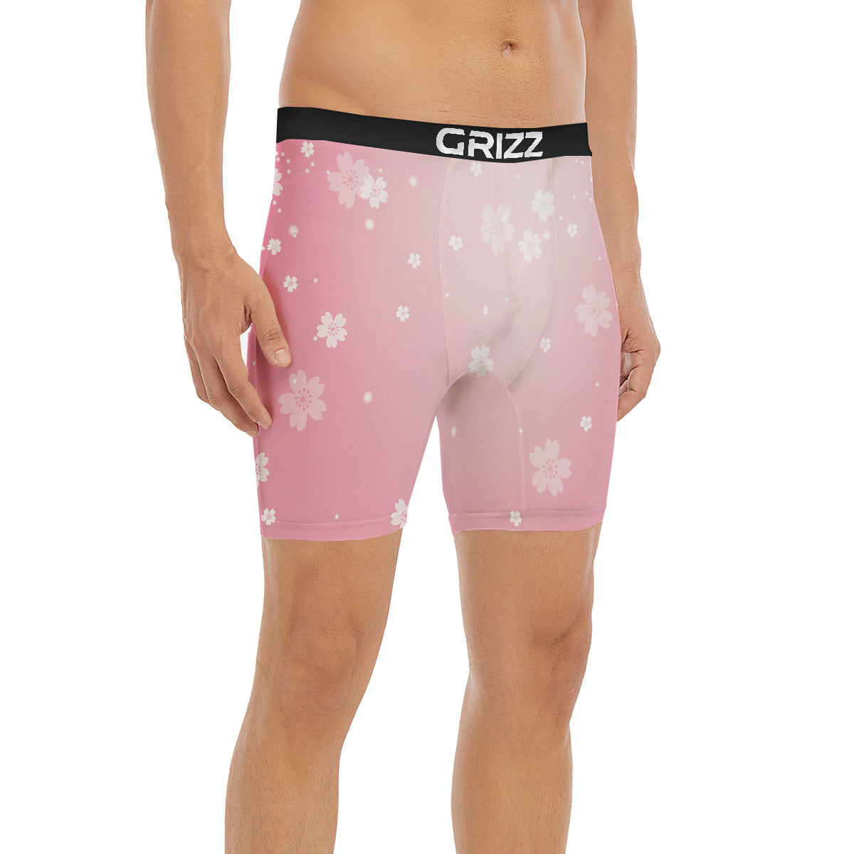 Sparkle Floral Print Boxer Briefs-grizzshop