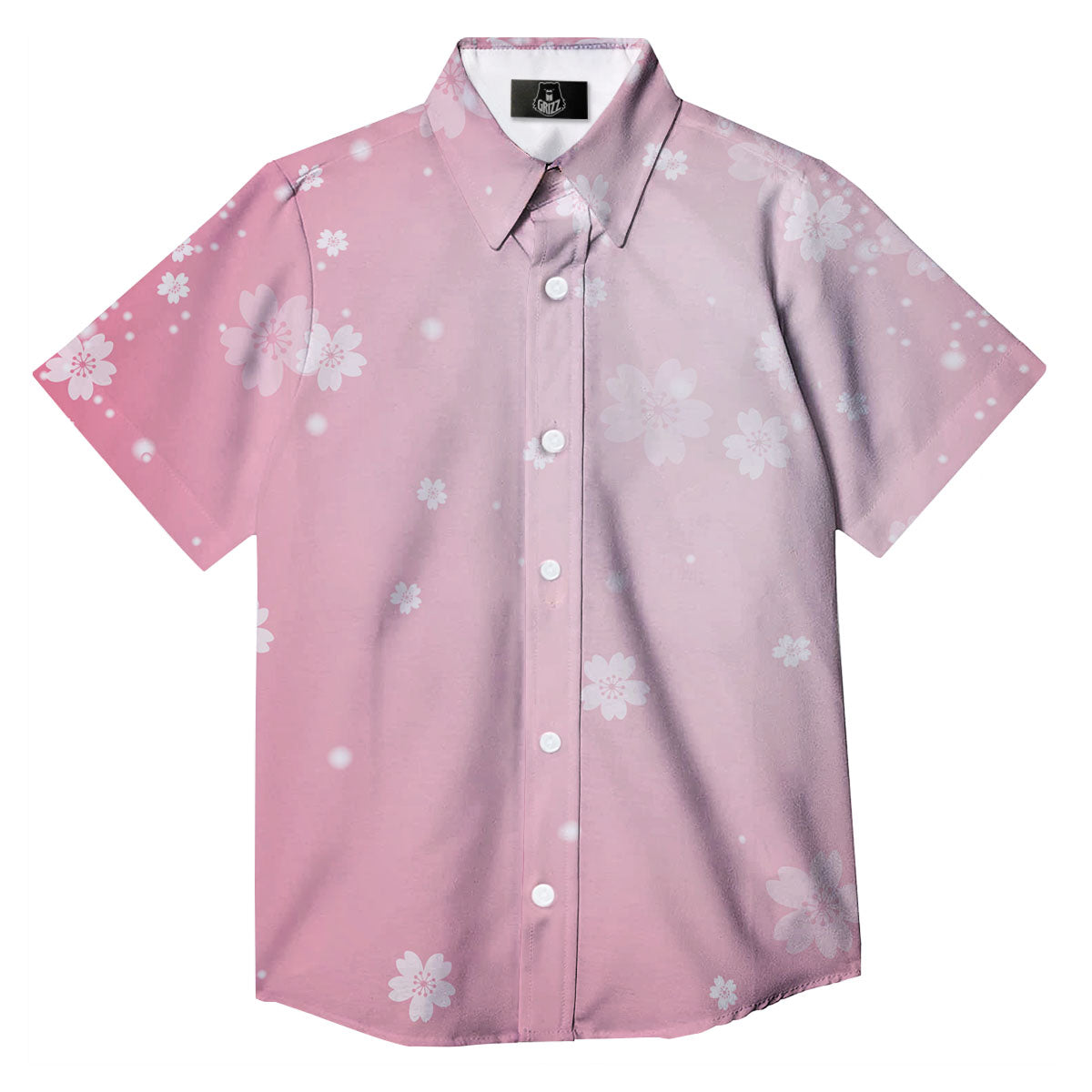 Sparkle Floral Print Button Up Shirt-grizzshop