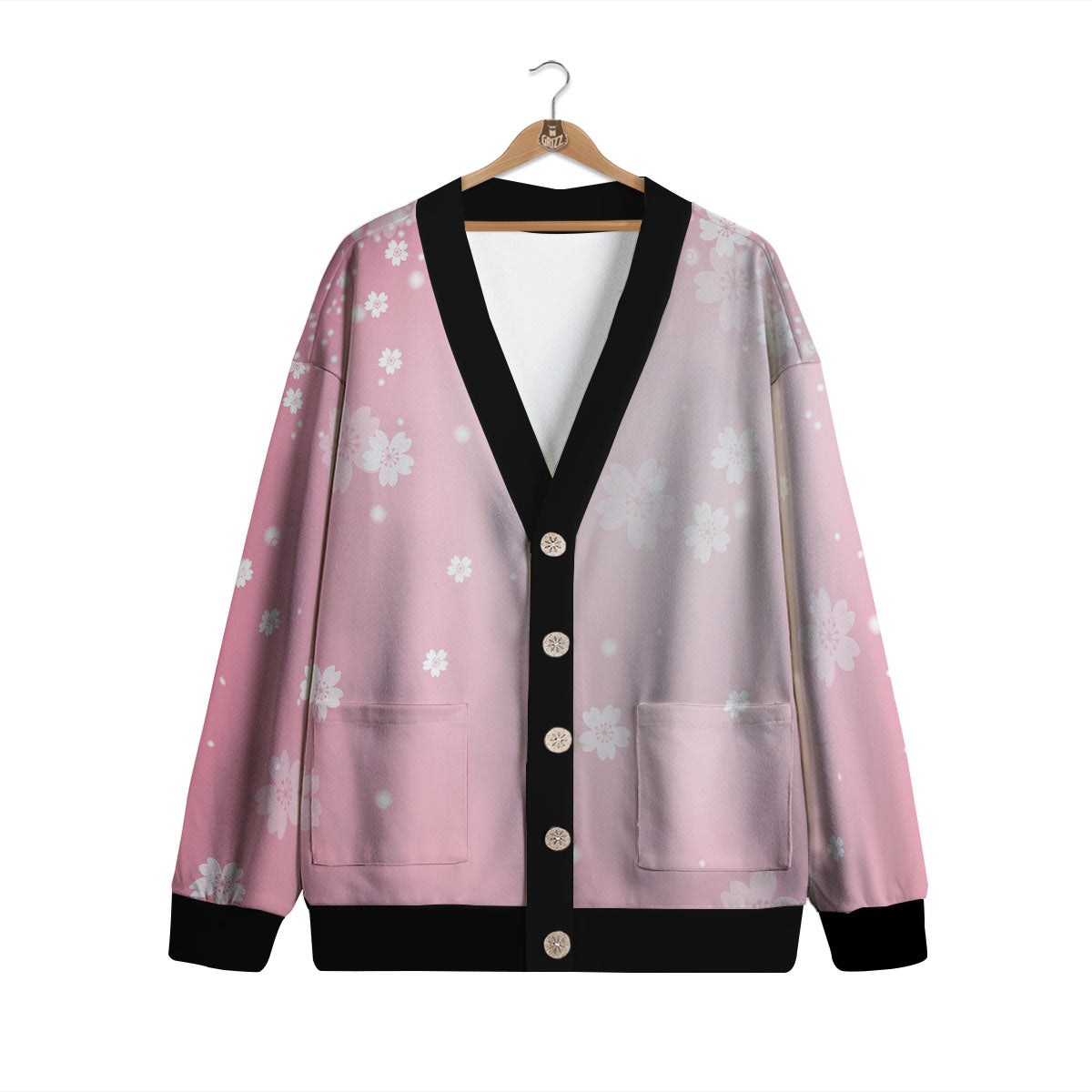 Sparkle Floral Print Cardigan-grizzshop