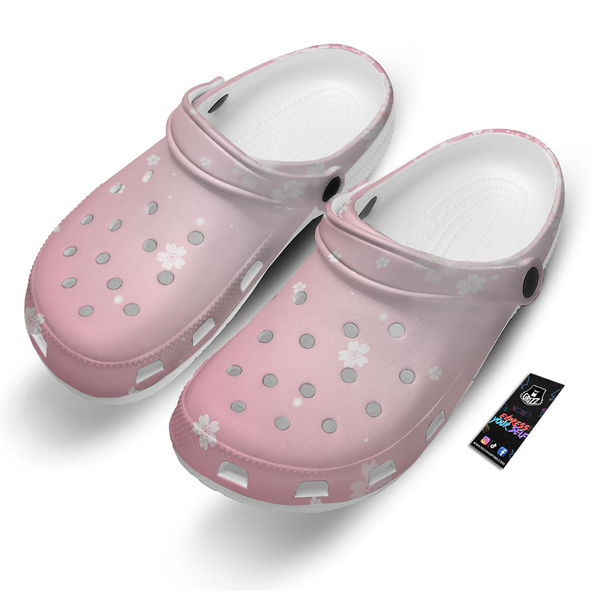 Sparkle Floral Print Clog-grizzshop