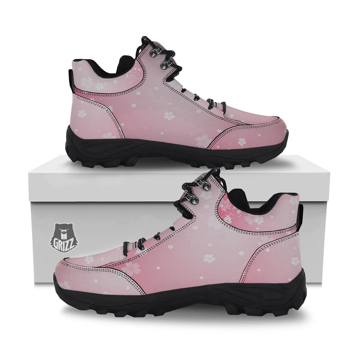 Sparkle Floral Print Hiking Shoes-grizzshop