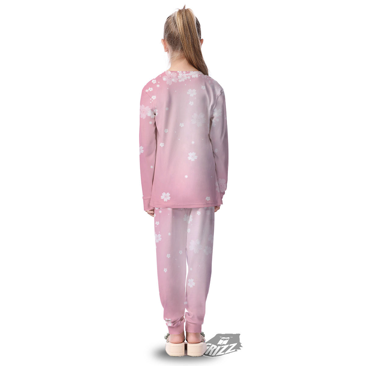 Sparkle Floral Print Kid's Pajamas-grizzshop