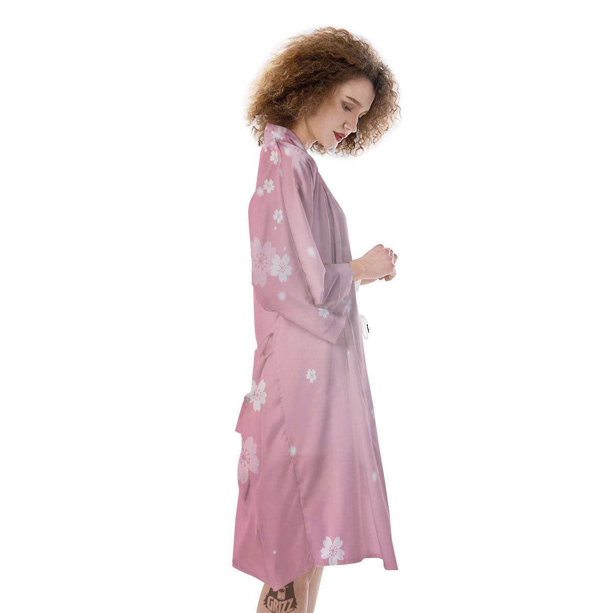 Sparkle Floral Print Kimono-grizzshop