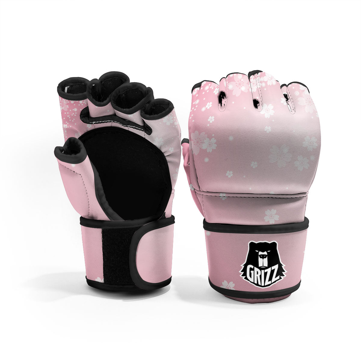 Sparkle Floral Print MMA Gloves-grizzshop