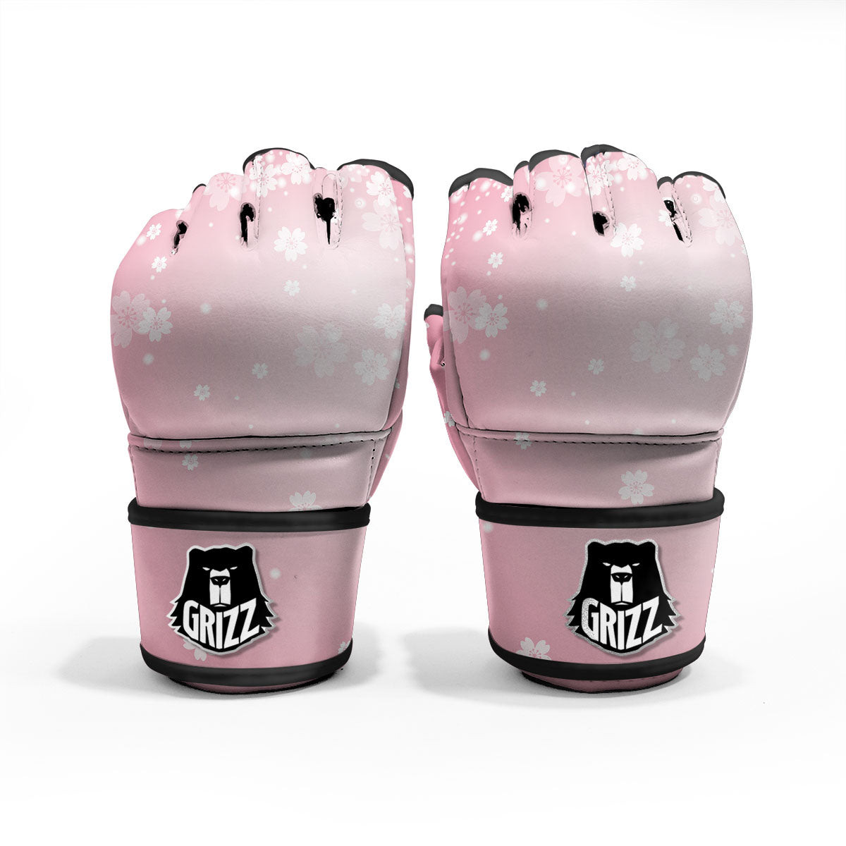 Sparkle Floral Print MMA Gloves-grizzshop