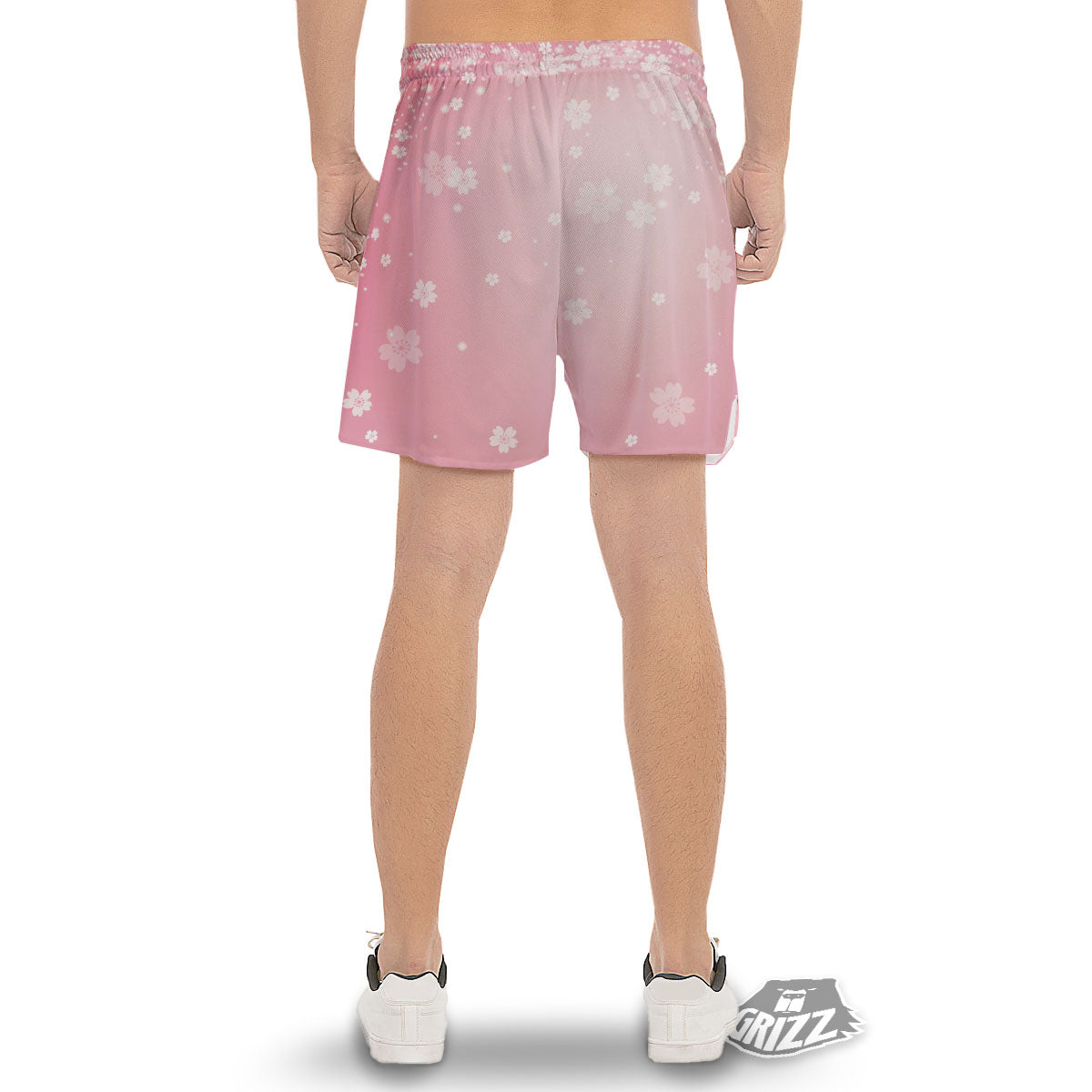 Sparkle Floral Print Men's Gym Shorts-grizzshop