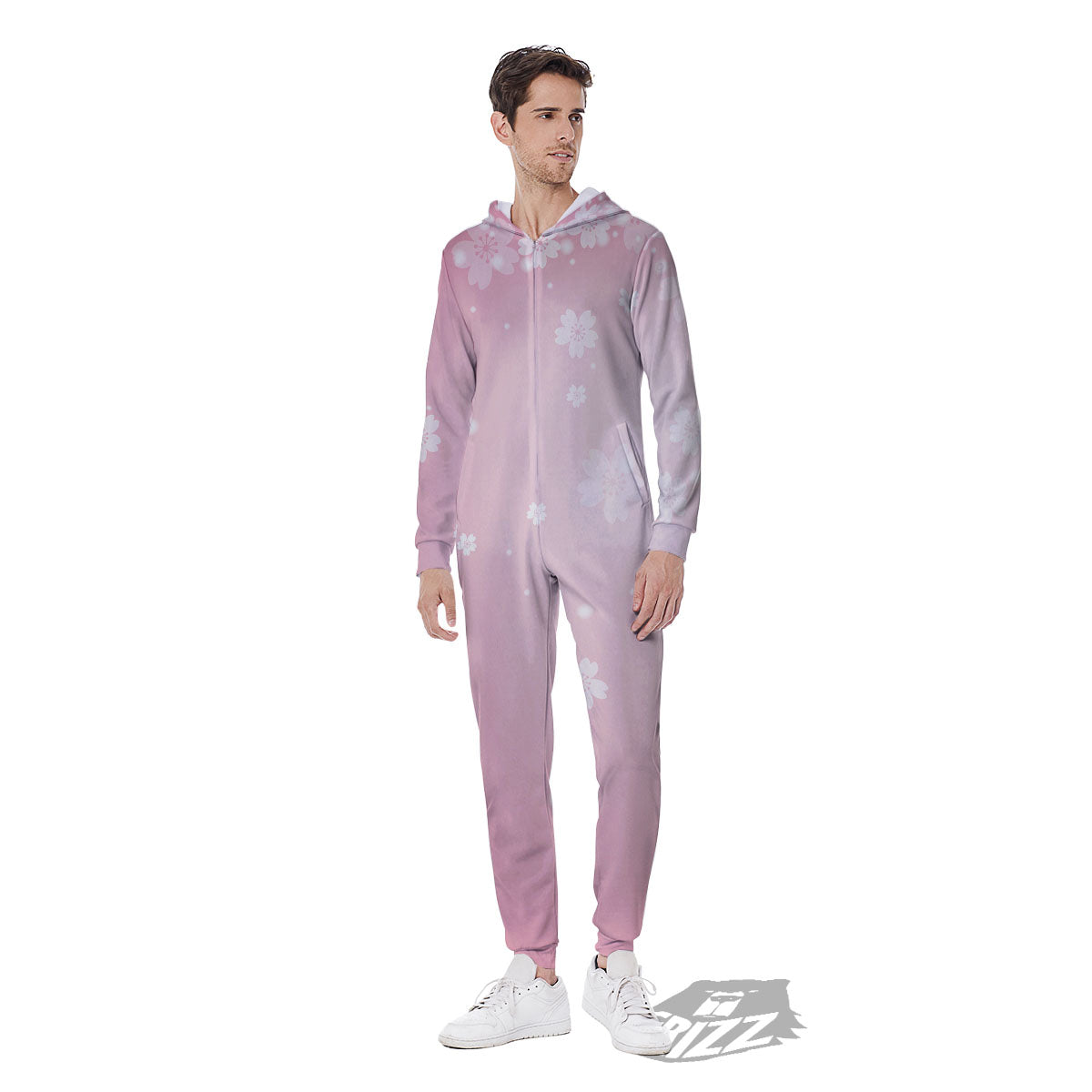 Sparkle Floral Print Men's Jumpsuit-grizzshop
