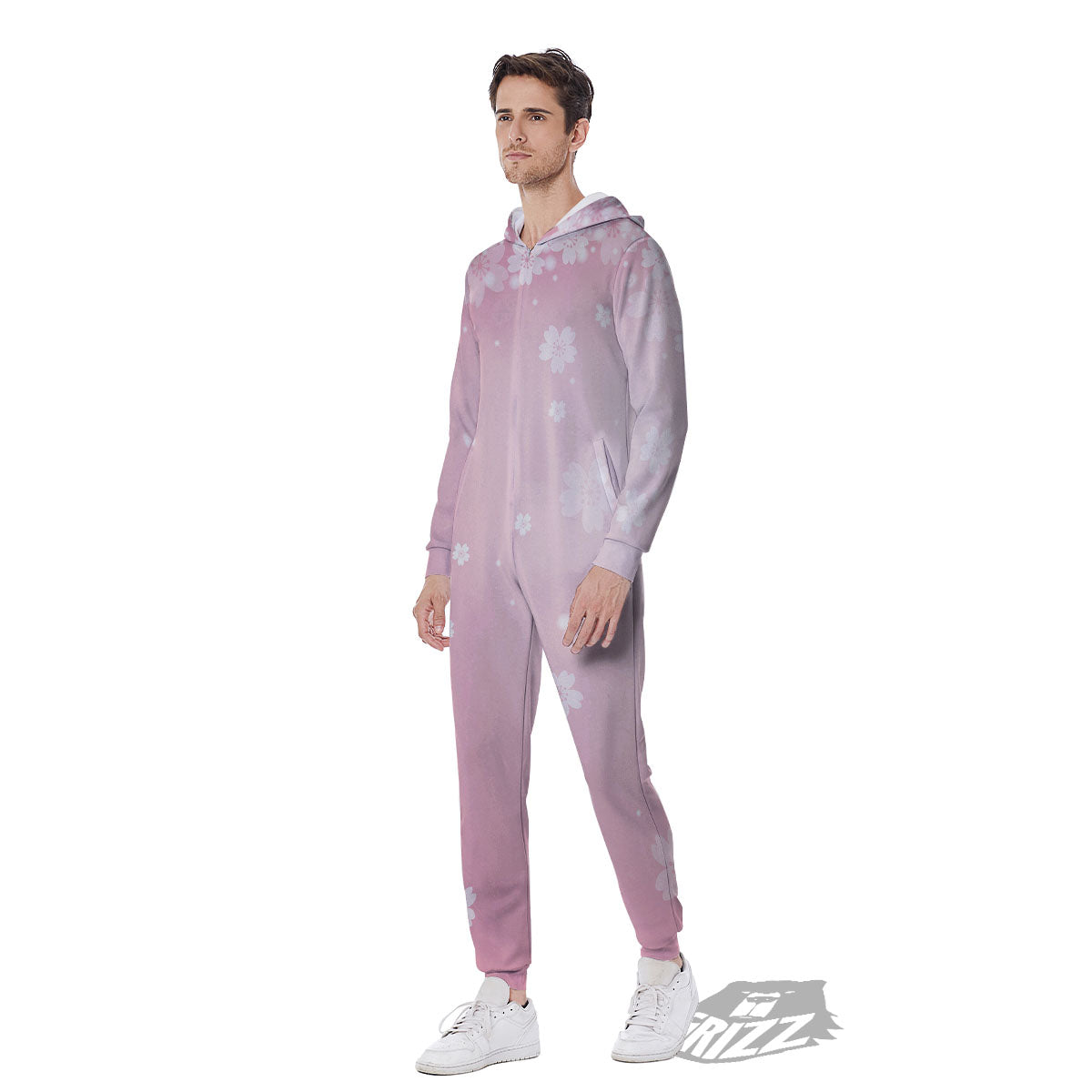 Sparkle Floral Print Men's Jumpsuit-grizzshop