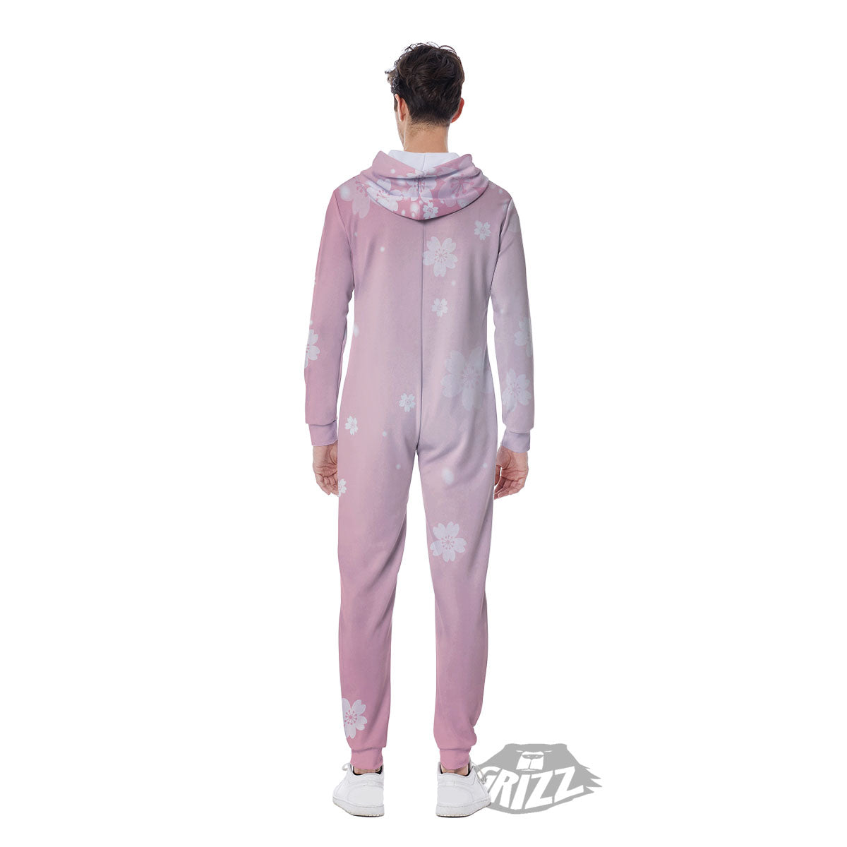 Sparkle Floral Print Men's Jumpsuit-grizzshop